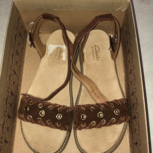 Clarks Shoes - Clark’s suede sandals size 6 NEW IN BOX